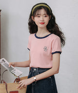 ワッフルバイカラーワンポイントTシャツ 3