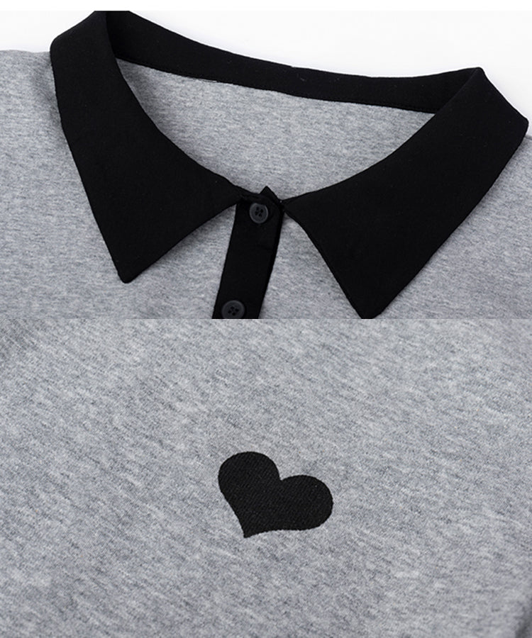 ワンポイントハートバイカラーポロシャツ 11