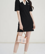 バイカラーAラインショートポロワンピース 13