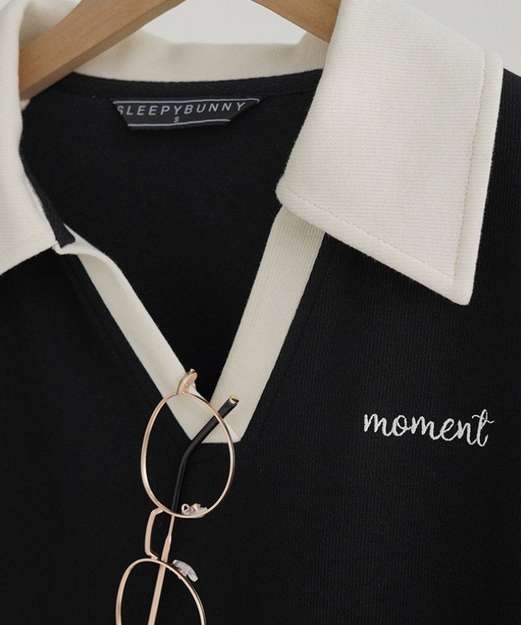 バイカラーAラインショートポロワンピース 14