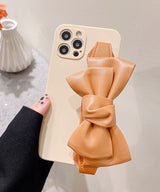 フェイクレザービッグリボンベルトスマホケース1