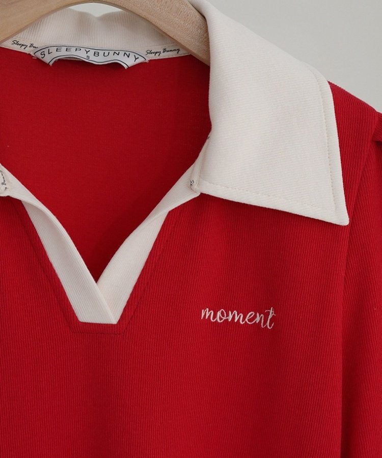 バイカラーAラインショートポロワンピース 26