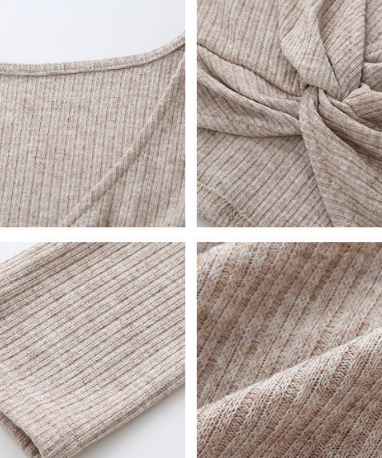 ツイストショートニット＋キャミソールワンピース2点セット