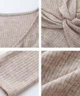 ツイストショートニット＋キャミソールワンピース2点セット