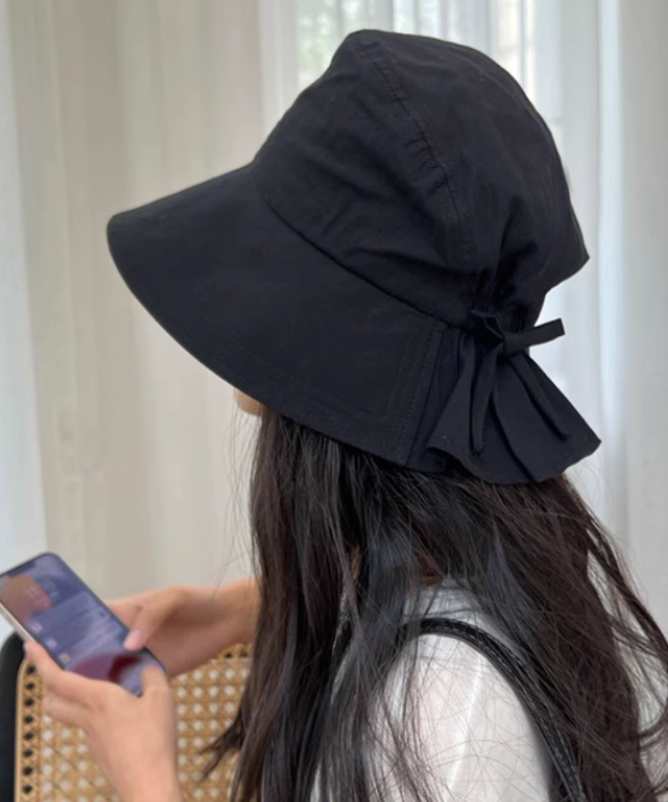 UVカットバックリボンサンハット