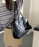 キルティングスクエアボストンバッグ