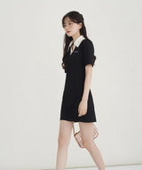 バイカラーAラインショートポロワンピース 3