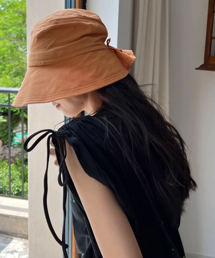 UVカットバックリボンサンハット