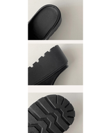 プラットフォームフェイクレザーサボ