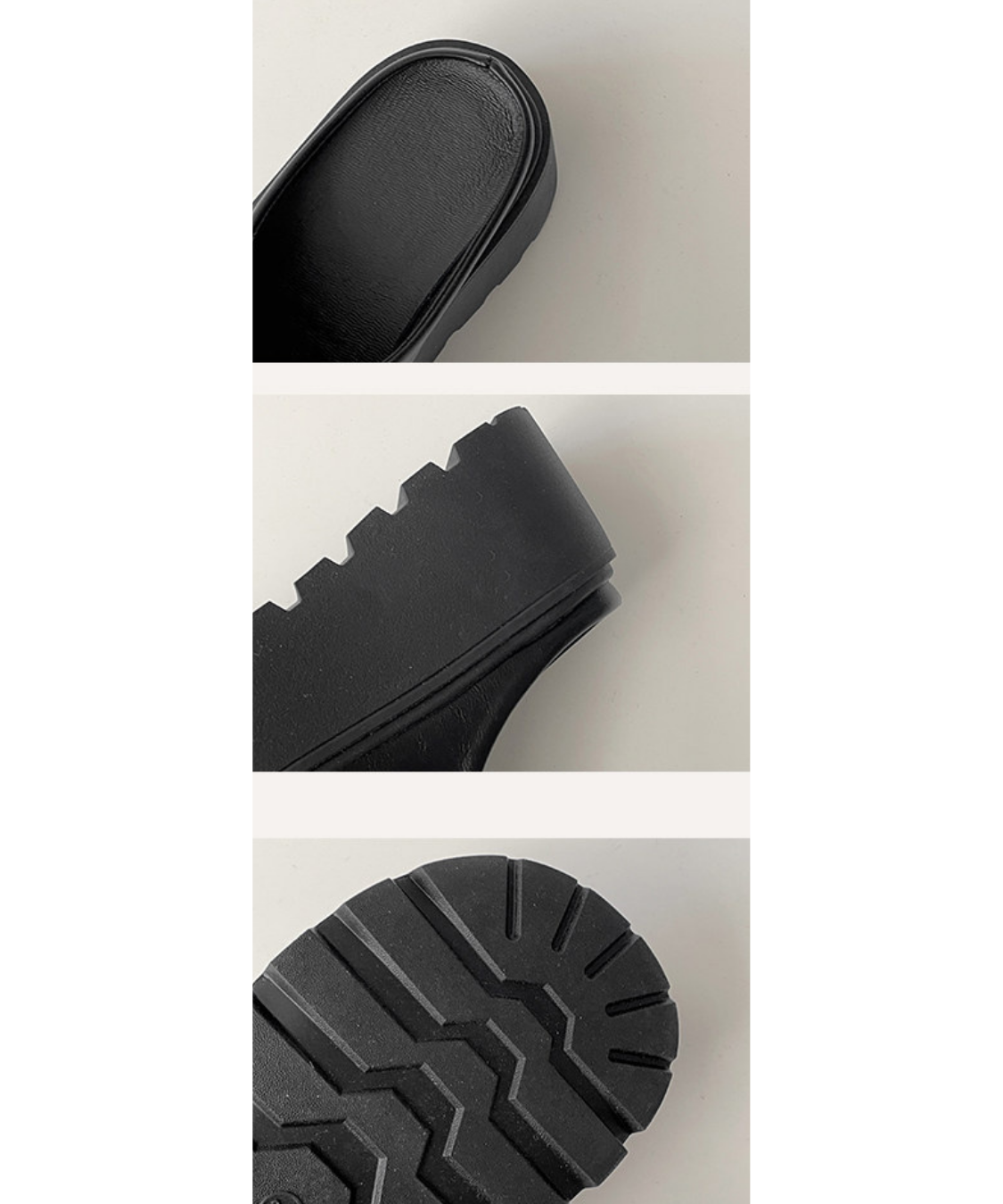 プラットフォームフェイクレザーサボ