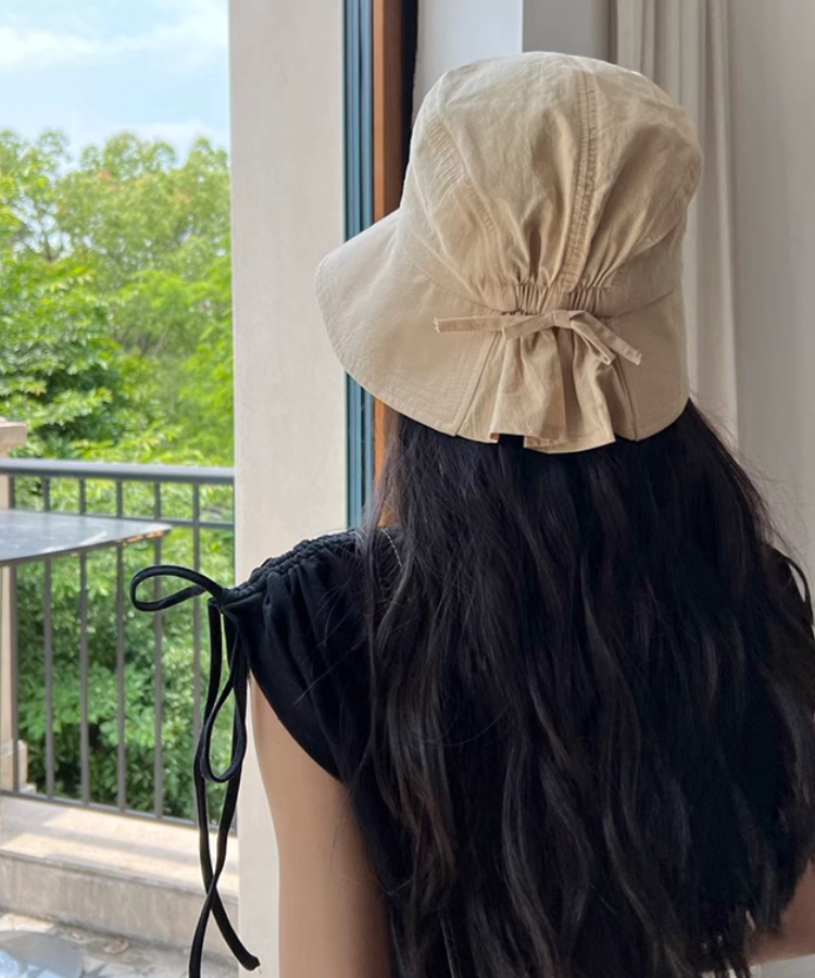 UVカットバックリボンサンハット