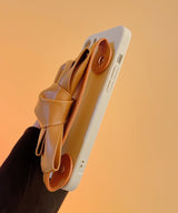 フェイクレザービッグリボンベルトスマホケース4