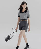 ワンポイントハートバイカラーポロシャツ 4