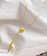 ダブルスクエアラリエットネックレス6