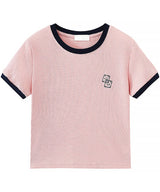 ワッフルバイカラーワンポイントTシャツ 7