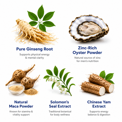 Natural Ginseng & Oyster Stamina Support for Men