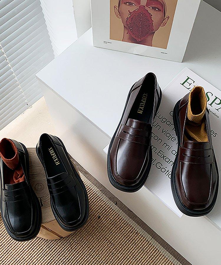 ローヒールペニーローファー - jemiremi