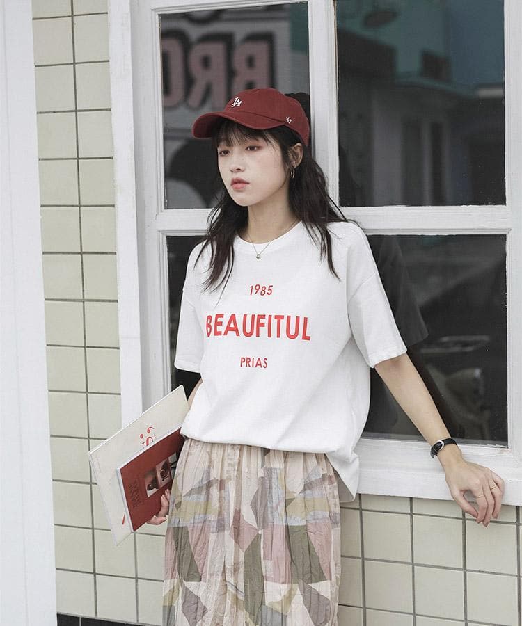 【即納】BEAUFITULプリントTシャツ - jemiremi