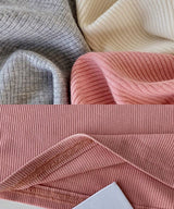 スクエアバイカラーリブロングTシャツ - jemiremi